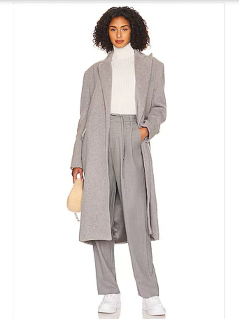 Line & Dot John Coat – Gray Wool Overcoat Jacket | Women’s S